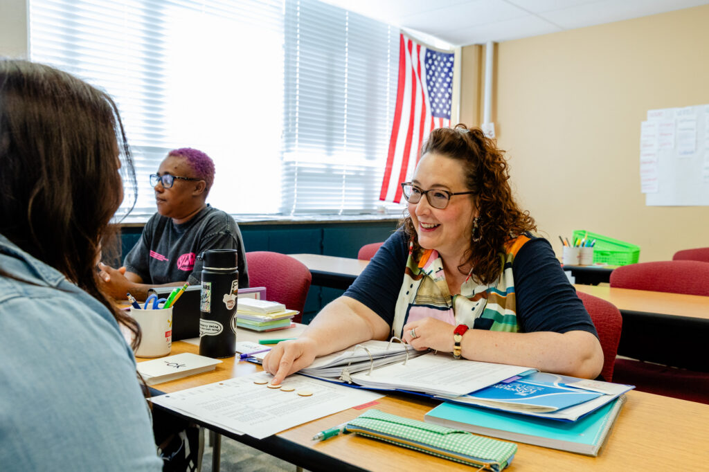 Educators collaborating during a teacher training session at Horizon Academy.
